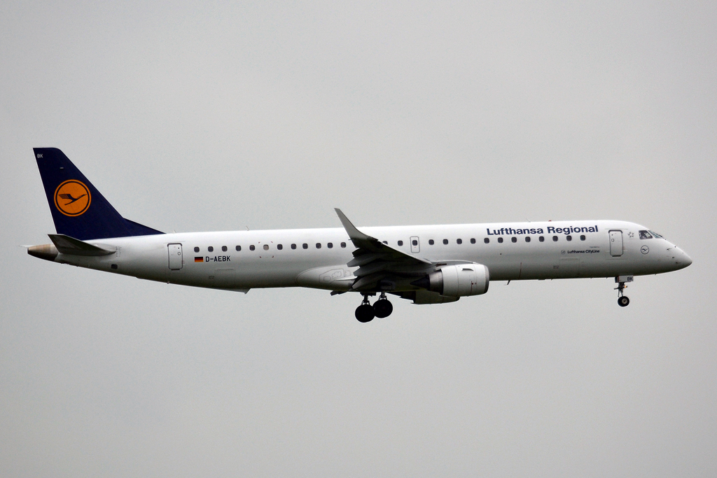 ERJ-195-200LR CityLine (Lufthansa Regional) D-AEBK Prague_Ruzyne (PRG/LKPR) June_01_2013