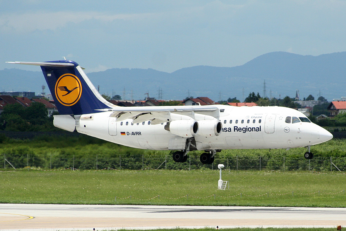 Avro RJ85 Lufthansa D-AVRR Zagreb_Pleso (ZAG/LDZA) June_13_2012
