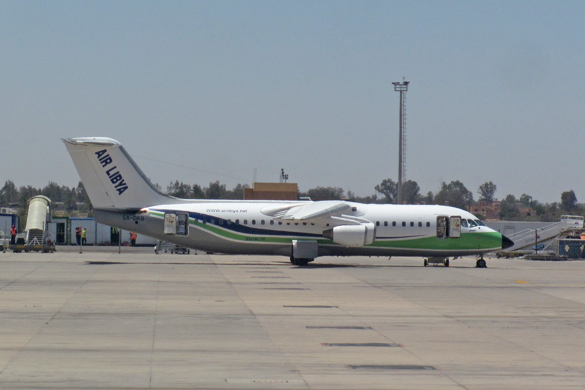 BAe-146-300 Air Libya 5A-DKQ Tripoli_International June_1_2010