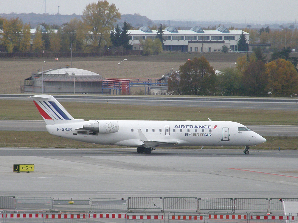 CRJ-100ER Air France (Brit Air) F-GRJR Prague_Ruzyne (PRG/LKPR) October_28_2009