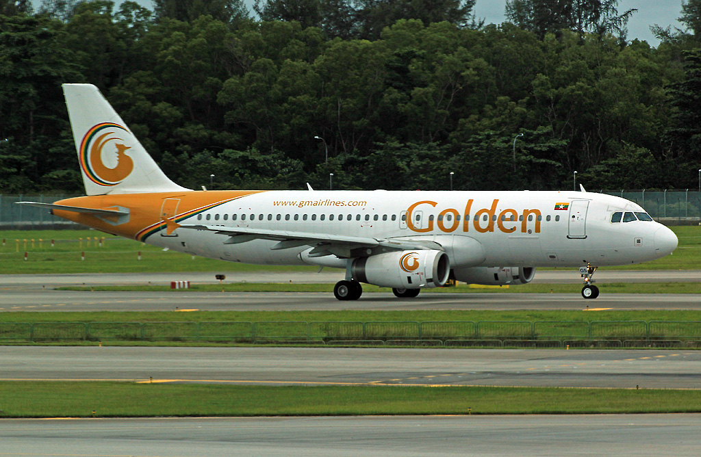 A320-232 Golden Myanmar Airlines XY-AGS Sinagpore_Changi December_4_2013